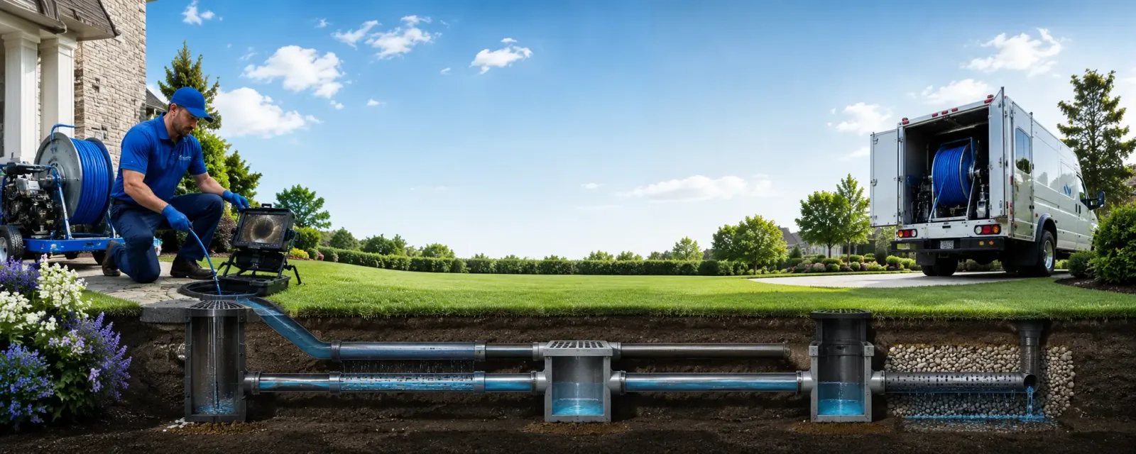 Outdoor drain cleaning information for Andover, IL